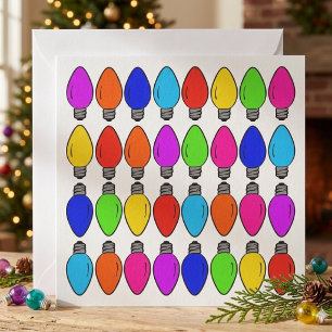Tarjeta Luces de Navidad Patrón