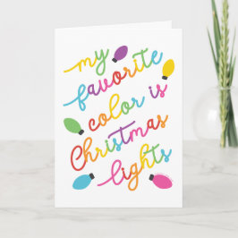 Tarjeta Luces de Navidades de color favoritos © GraphicLov