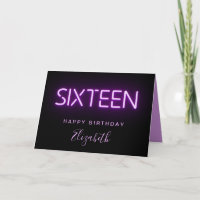 Luces de Neón Púrpura Personalizadas Cumpleaños 16