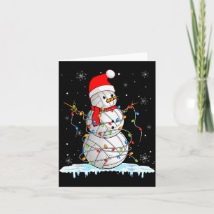 Tarjeta Luces de Santa Snowmies Navidad Muñeco de Nieve Vo