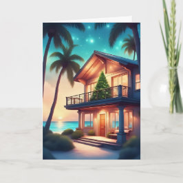 Tarjeta Luces de vacaciones junto al mar