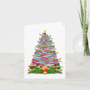 Tarjeta Luces del árbol de Navidad Libro Profesor Bibliote