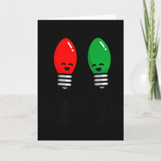 Tarjeta Luces divertidas de Navidad juego de palabras trab