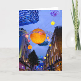 Tarjeta Luces navidades, Carnaby Street, London UK Card