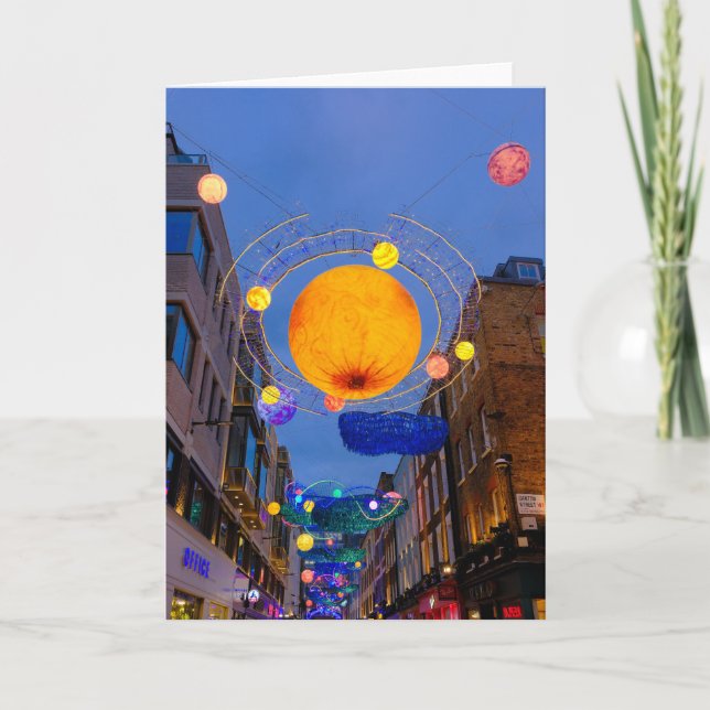 Tarjeta Luces navidades, Carnaby Street, London UK Card (Anverso)