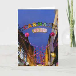 Tarjeta Luces navidades, Carnaby Street, Londres Reino Uni