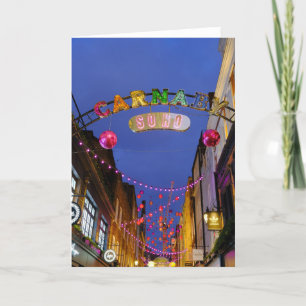 Tarjeta Luces navidades, Carnaby Street, Londres Reino Uni