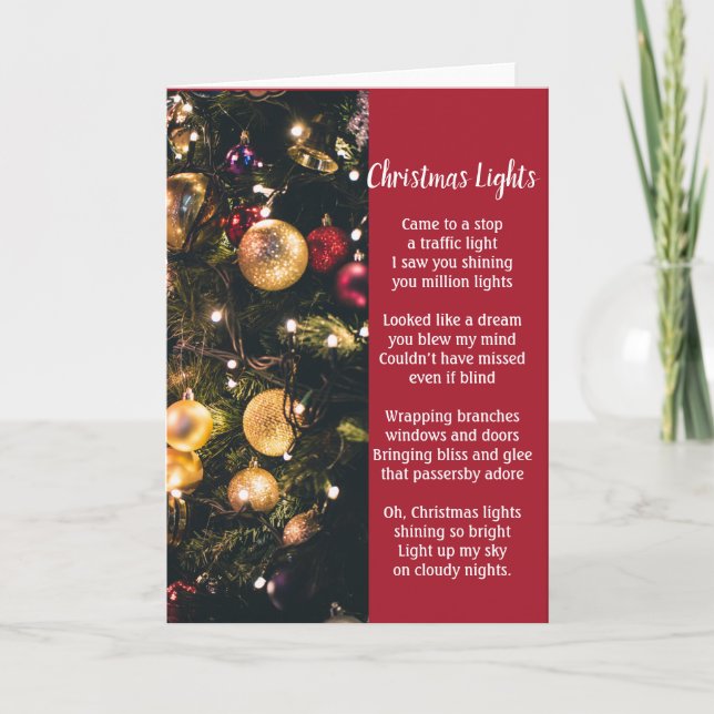Tarjeta Luces Navidades - Poema (Anverso)