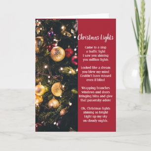 Tarjeta Luces Navidades - Poema