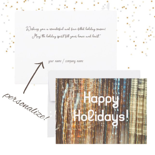 Tarjeta Luces retro Felices vacaciones (Subido por el creador)