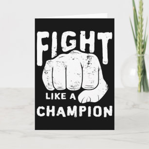 Tarjeta Lucha Boxeo Kickboxing Partido Luchador Artes Marc