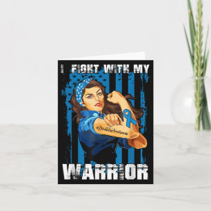 Tarjeta Lucha Con Mi Guerrero Nosotros Vestimos Azul Por L