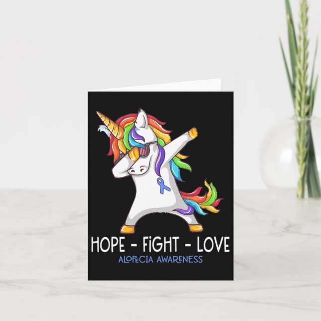 Tarjeta Lucha contra el amor Alopecia Conciencia Apoyo Alo (Anverso)