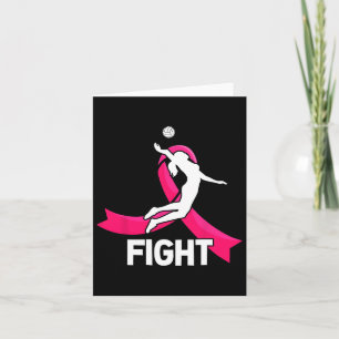 Tarjeta Lucha contra el cáncer de mama Voleibol Cinta rosa