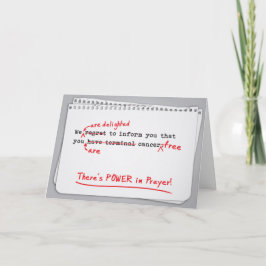 Tarjeta Lucha contra el cáncer - Poder de la oración para