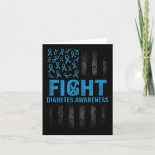 Tarjeta Lucha contra la conciencia de la diabetes - Apoyo