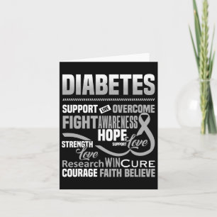 Tarjeta Lucha contra la diabetes Ayuda a la Conciencia Esp