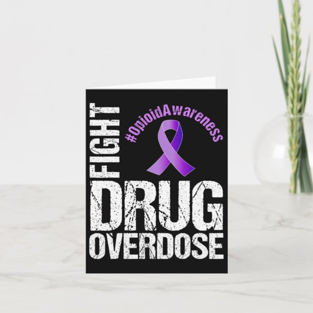 Tarjeta Lucha contra la sobredosis de drogas Conciencia so (Anverso)