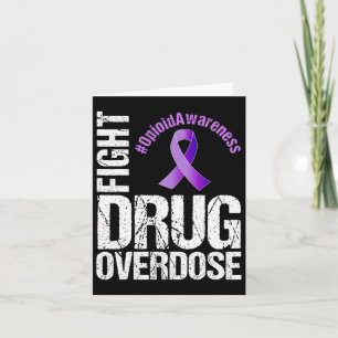 Tarjeta Lucha contra la sobredosis de drogas Conciencia so