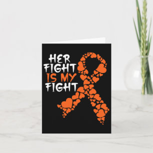 Tarjeta Lucha contra mi lucha Conciencia Leucemia Apoyo al