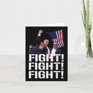 Tarjeta Lucha contra Trump, desafiante contra Trump y disp