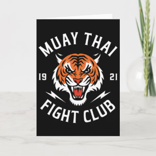 Tarjeta Lucha de Muay Thai Tiger Kickboxing Fighters Thaib