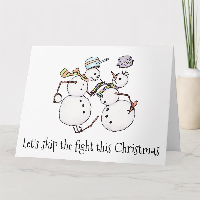 Tarjeta Lucha de Snowman (Anverso)