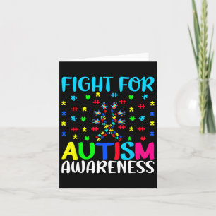 Tarjeta Lucha Por El Autismo Conciencia Despertar El Diseñ