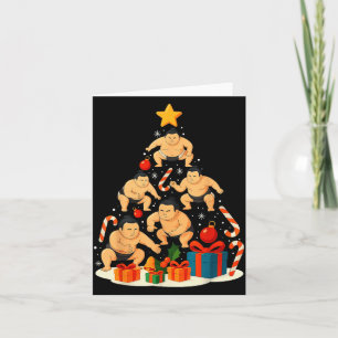 Tarjeta Lucha Sumo Luchador de Sumo Japonés Navidad Tr