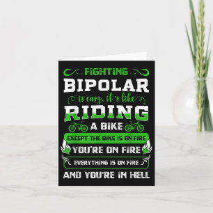 Tarjeta Luchador bipolar Manía Trastorno Mental Ansiedad P