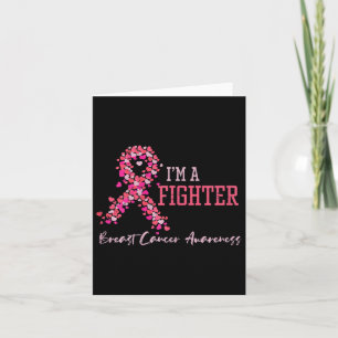Tarjeta Luchador Cinta rosa Corazón de pecho Conciencia so