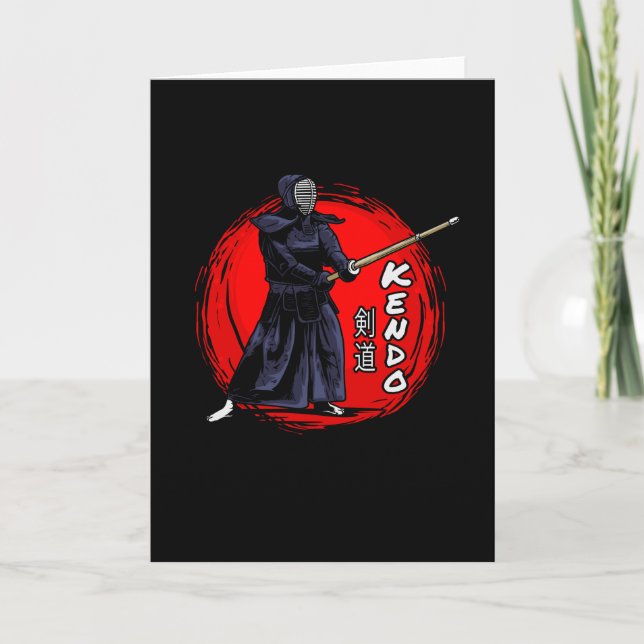 Tarjeta Luchador de artes marciales Kendo Aikido (Anverso)