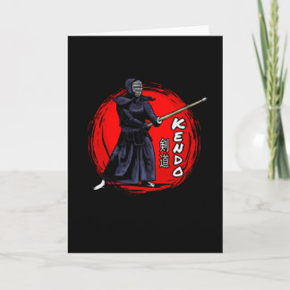 Tarjeta Luchador de artes marciales Kendo Aikido