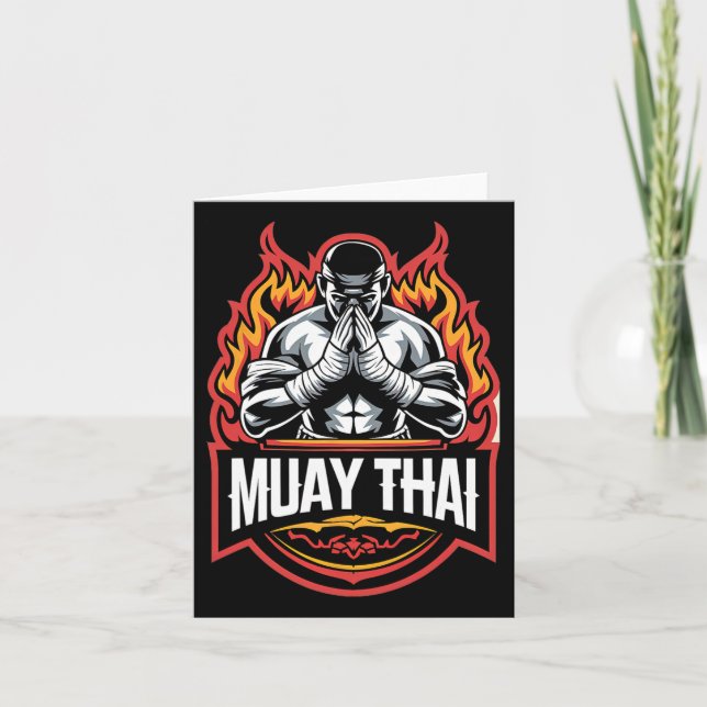Tarjeta Luchador de boxeo muay tailandés (Anverso)
