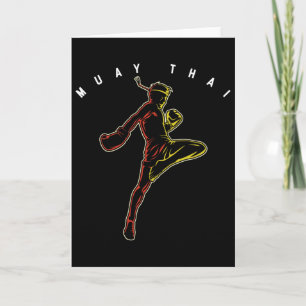 Tarjeta Luchador de deportes de Muay Thai Mma Boxeo Tailan