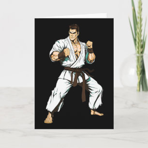 Tarjeta Luchador de Karate Kyokushin - Artes Marciales Jap