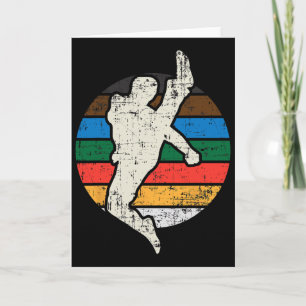 Tarjeta Luchador de Karate Taekwondo Retro Vintage Arte Ma