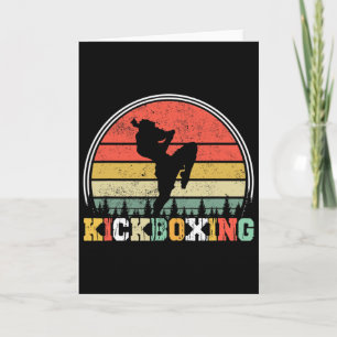 Tarjeta Luchador de Kickboxing Antiguo Artes Marciales Mma