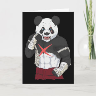 Tarjeta Luchador de Muay Thai Panda Kickboxing _1