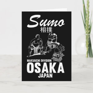 Tarjeta Luchador de Sumo Humorístico Judo Osaka Japón Luch