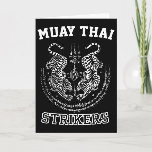 Tarjeta Luchador de tigre de boxeo kickboxing tailandés Sa
