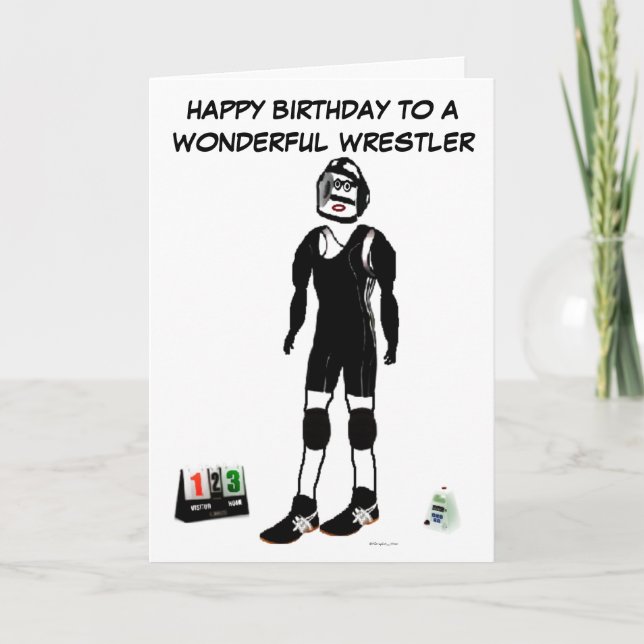 Tarjeta Luchador del feliz cumpleaños (Anverso)