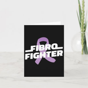 Tarjeta Luchador - Fibromialgia Conciencia Cinta púrpura