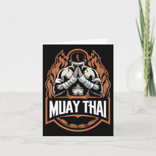 Tarjeta Luchador Muay Thai Y Tailandés De Boxeo