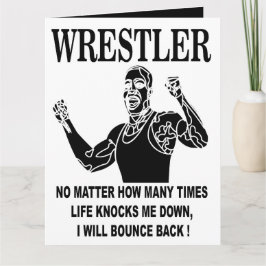 Tarjeta Luchador Saludo Inspirador de Lucha Libre