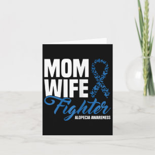 Tarjeta Luchadora Esposa Cinta Azul Conciencia de Alopecia