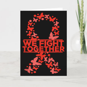 Tarjeta Luchamos Juntos Conciencia de la Enfermedad del Co