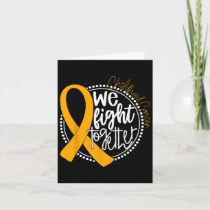 Tarjeta Luchamos Juntos Conciencia del Cáncer Infantil Oro