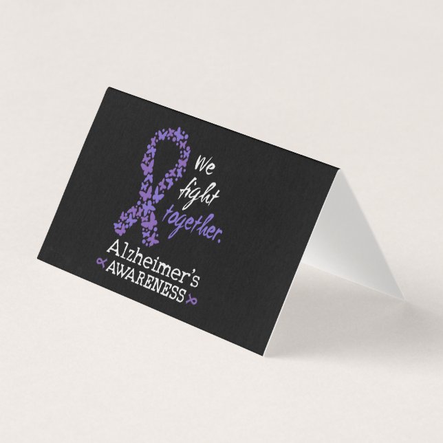 Tarjeta Luchamos juntos - Conciencia sobre el Alzheimer (Anverso)
