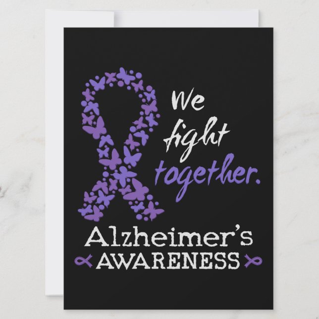 Tarjeta Luchamos juntos - Conciencia sobre el Alzheimer (Anverso)